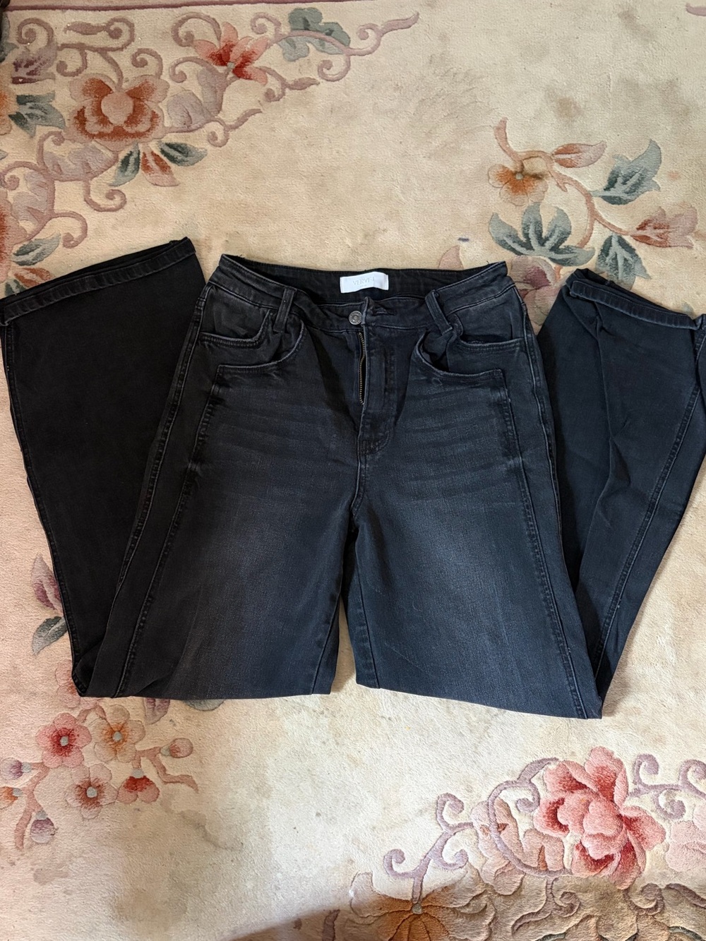 Vervet by Flying Monkey Kris Baggy Wide Leg Jeans Black NWOT Size 28 - Picture 3 of 6
